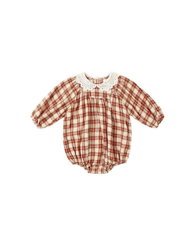 Rylee + Cru Heidi Romper - Red Plaid