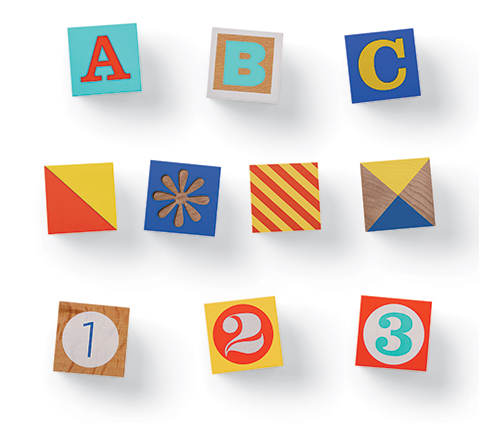 Crocodile Creek ABC 123 Wood Block Set