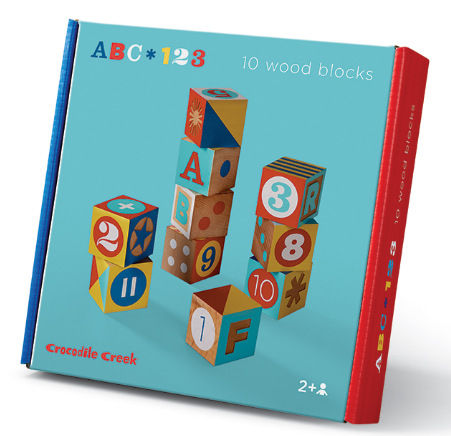 Crocodile Creek ABC 123 Wood Block Set