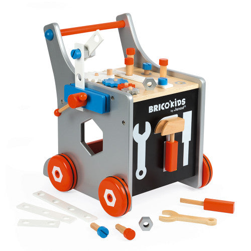 Janod DIY Wooden Trolly Push Toy