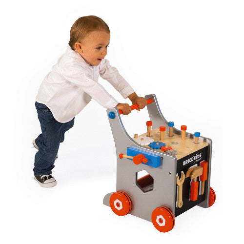 Janod DIY Wooden Trolly Push Toy