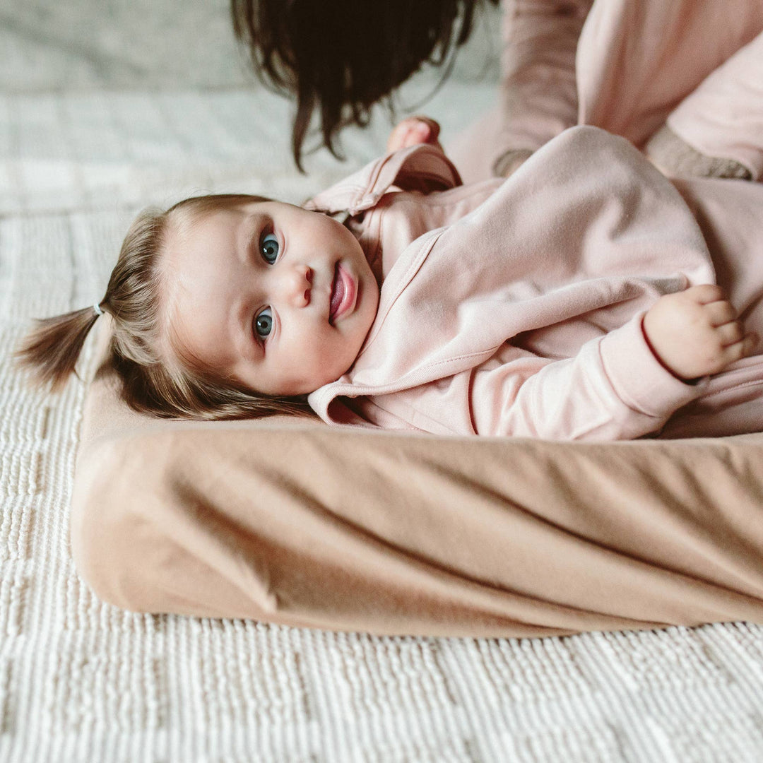 Goumi Viscose + Organic Cotton Changing Pad Cover - Sandstone