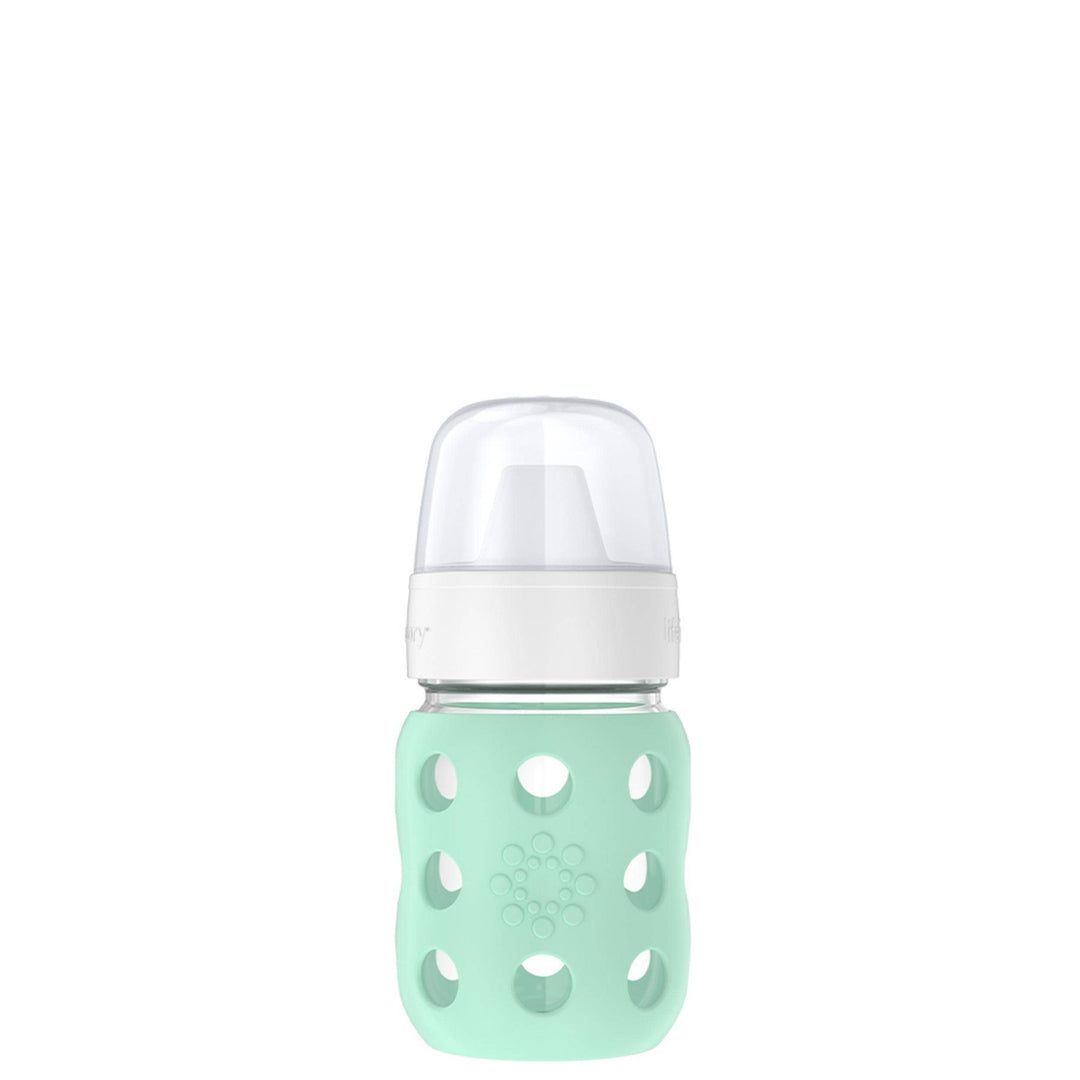 LifeFactory 8oz Glass Baby Bottle with Hard Sippy Spout