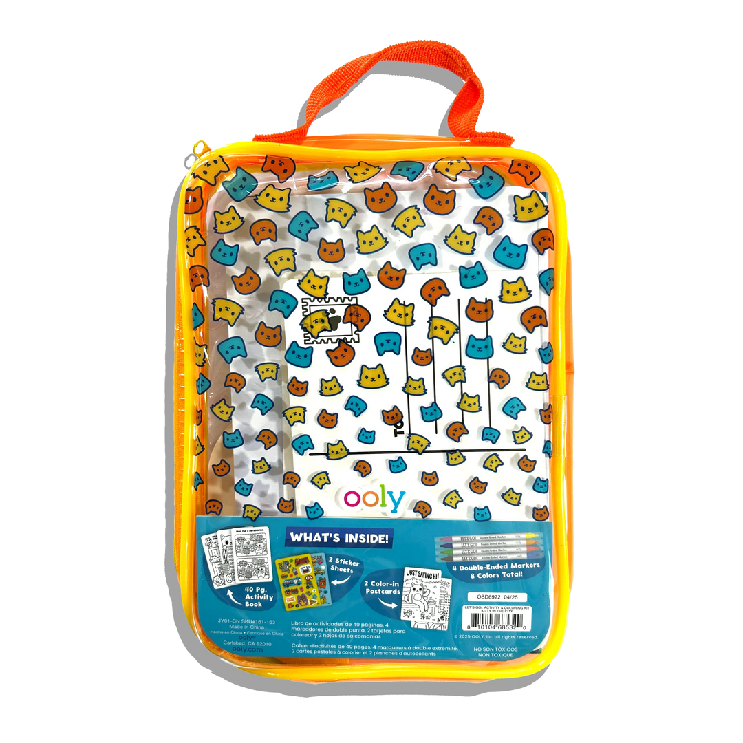 Ooly Let's Go! Activity & Coloring Kit - Kitty In The City