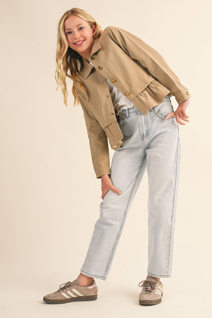 Heart And Arrow Cropped Field Jacket