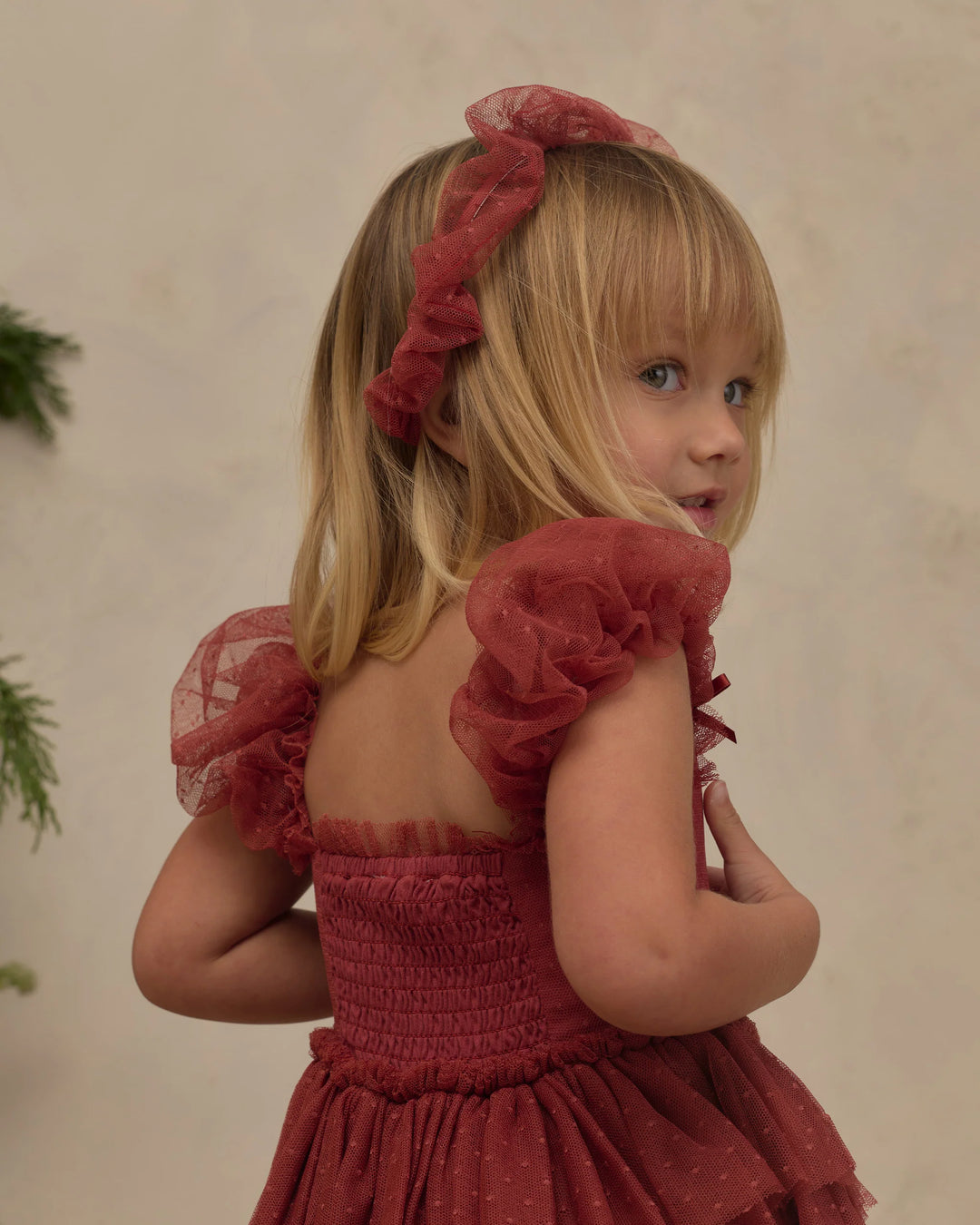 Noralee Gathered Headband - Ruby
