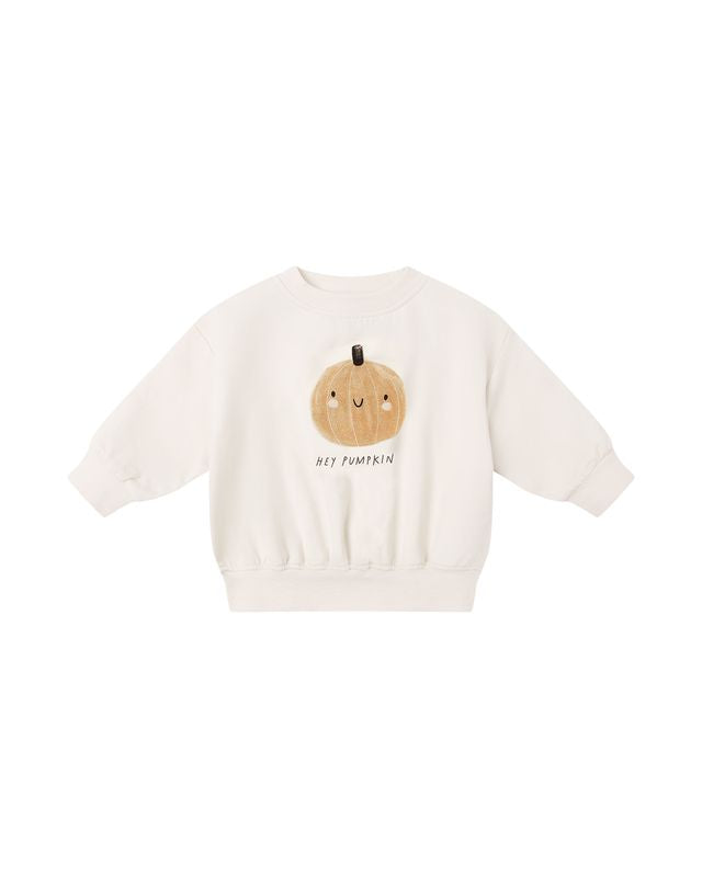 Quincy Mae Relaxed Fleece Sweatshirt + Sweatpants Set - Pumpkins
