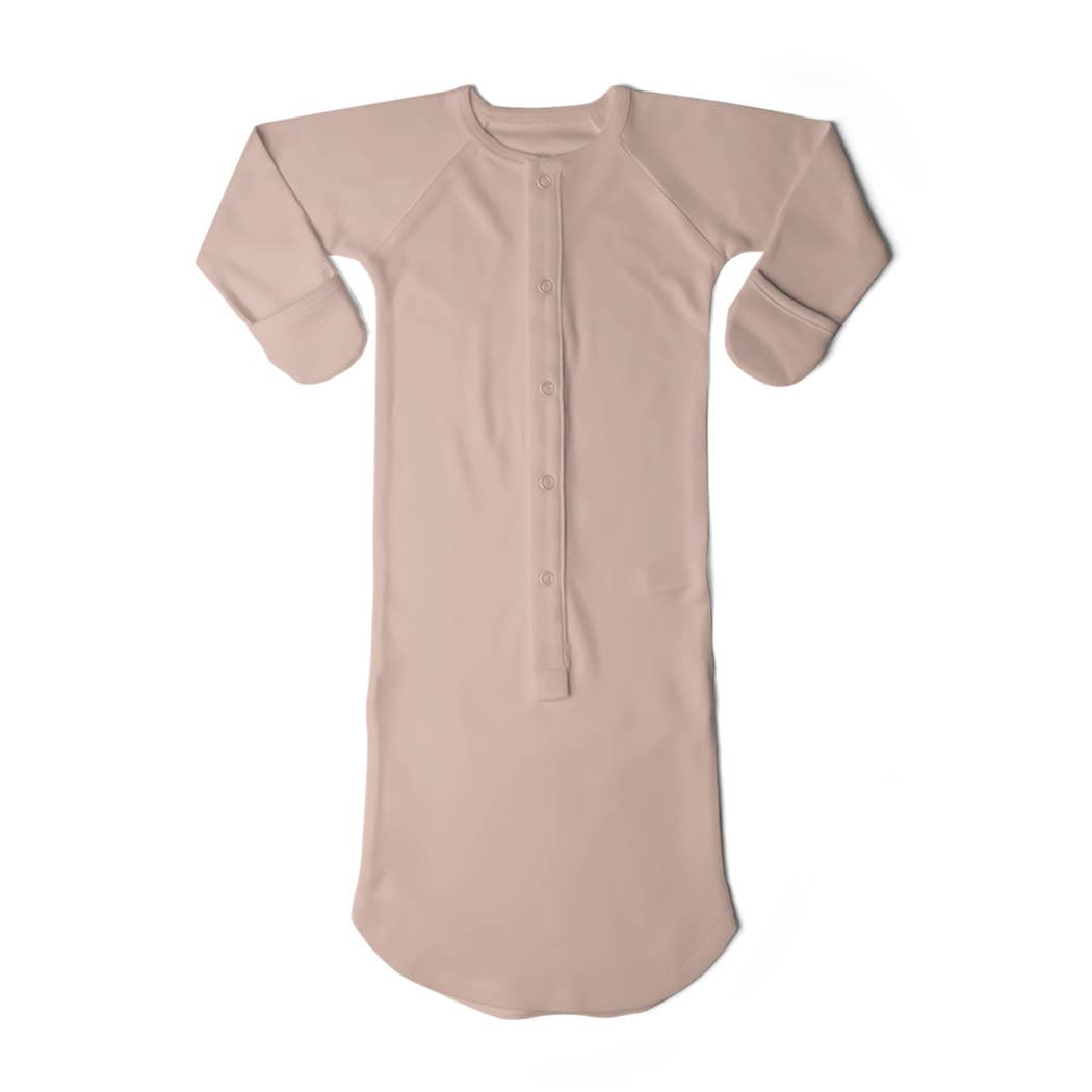 Goumi 24 Hour Convertible Sleeper Baby Gown - Rose