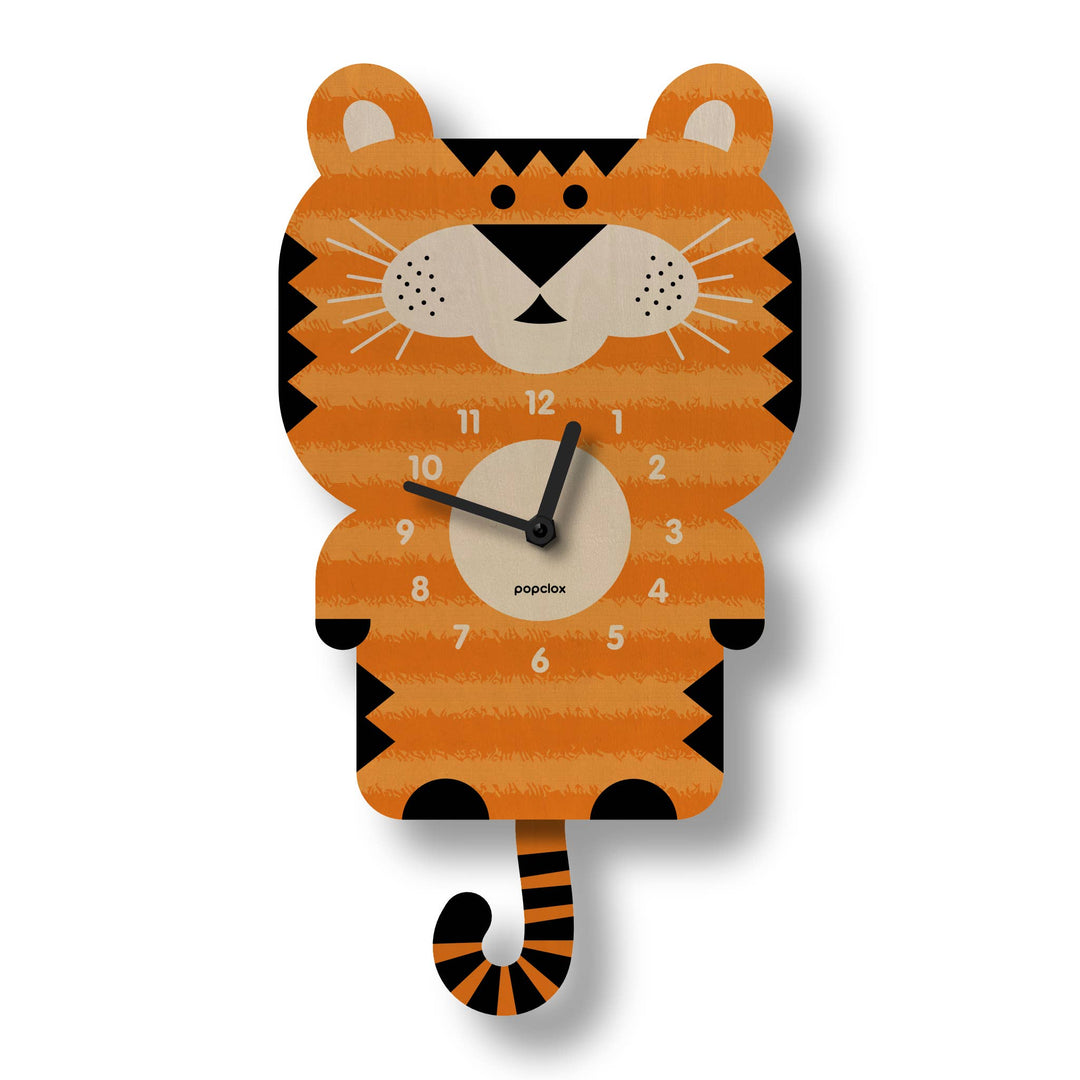 Popclox Tiger Pendulum Clock - Wood