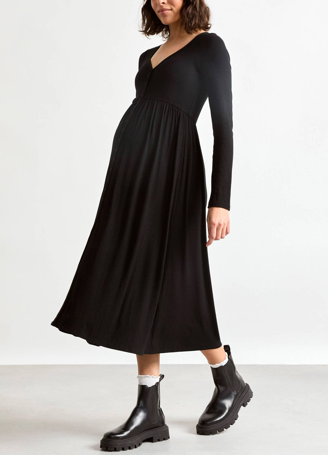 Hatch CollectionThe Softest Rib Maternity Nursing Friendly Dress