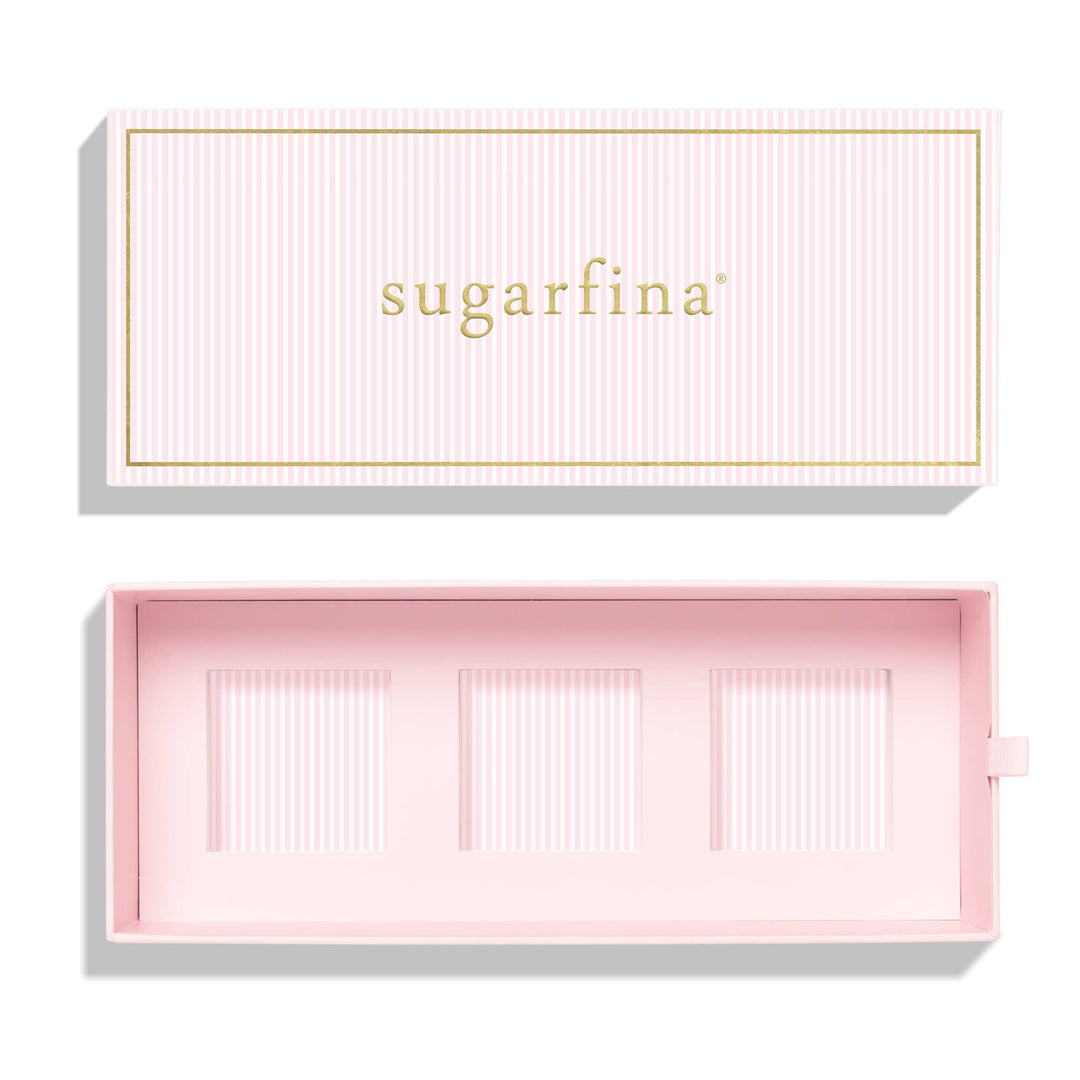 Sugargina Pink Stripe 3pc DYO Bento Box (EMPTY)