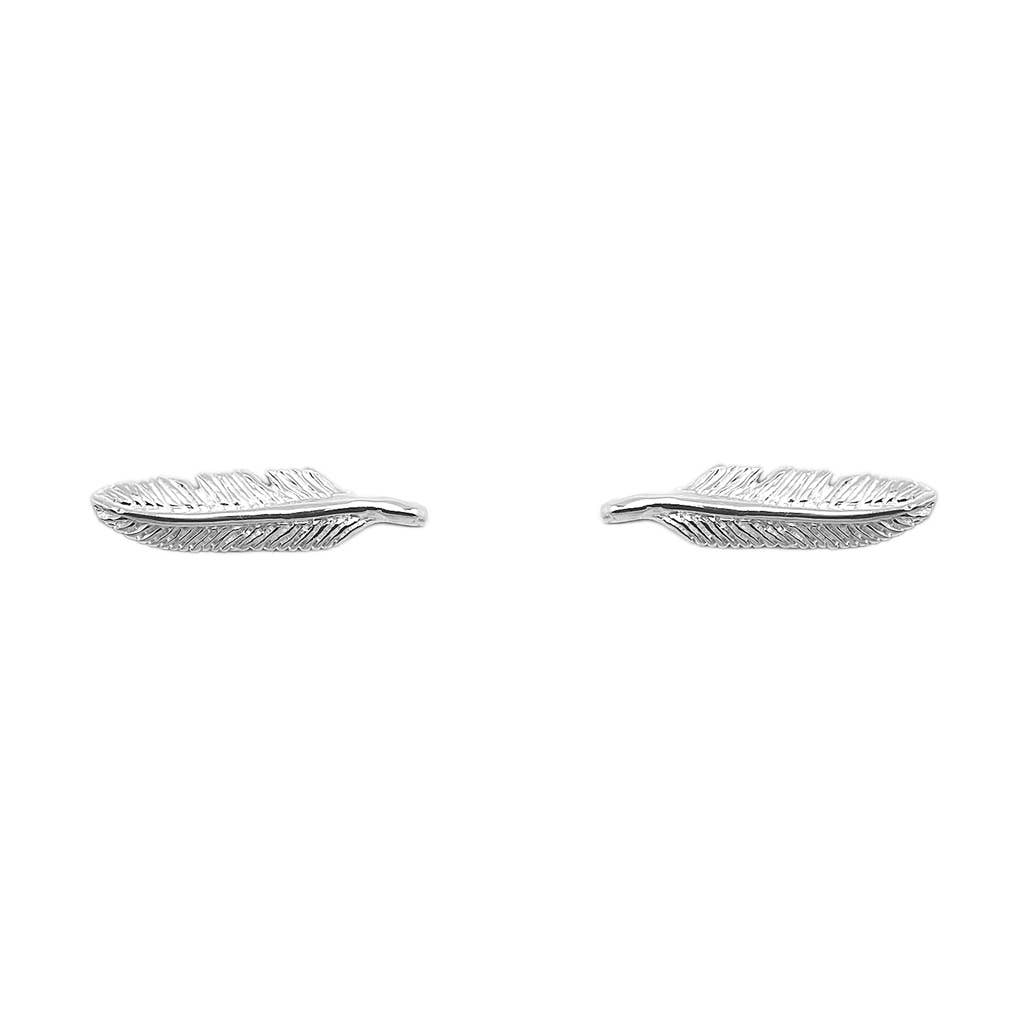 Bronwen Feather Post Earrings