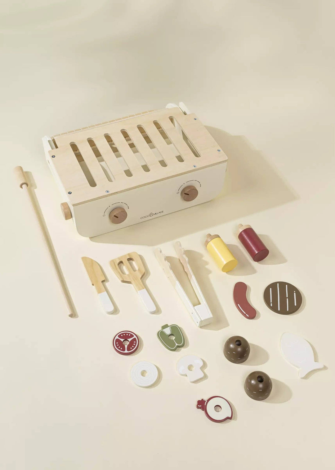 Coco Village Wooden Barbecue Playset and Accessories