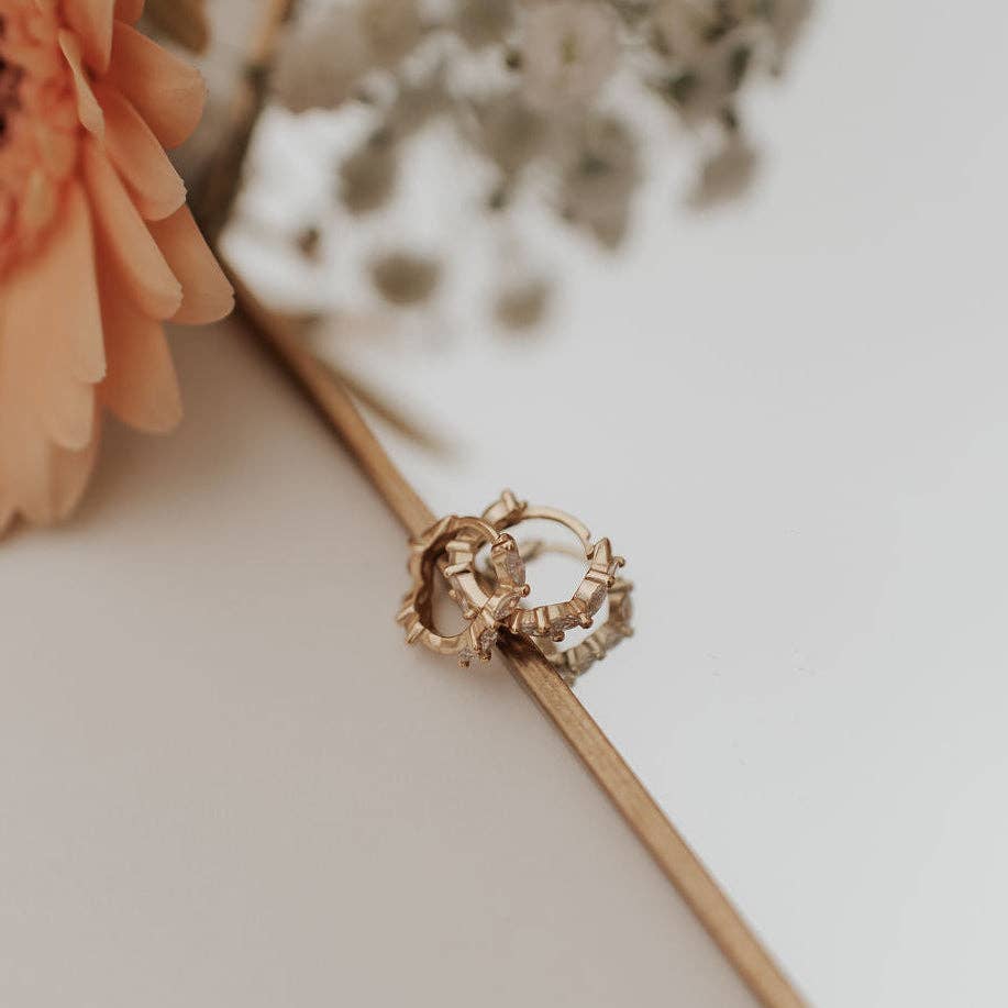 Mauve Jewelry Co Iris Diamond Hoops