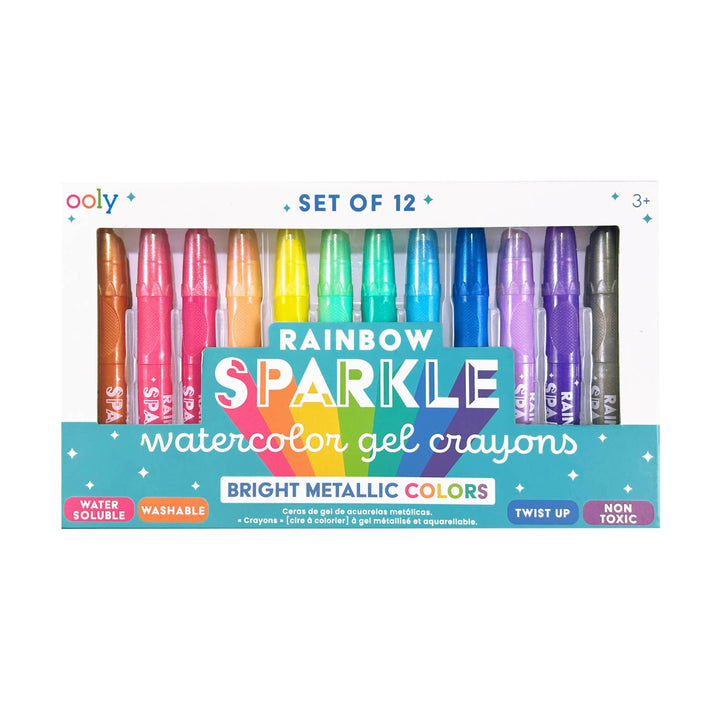 Ooly Rainbow Sparkle Watercolor Gel Crayons (Set of 12)