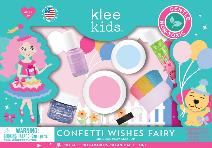 Klee Kids Confetti Wishes Fairy -Klee Kids Deluxe Play Makeup Kit