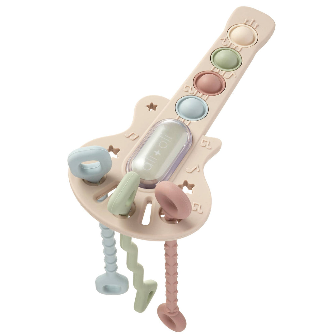 Ali+Oli Guitar-Shaped Sensory Pull & Teether Toy