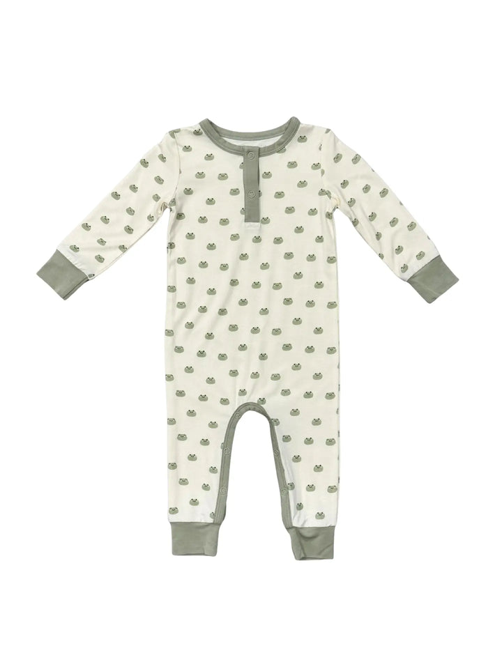 Babysprouts Baby Snap Romper - Miniature Frogs