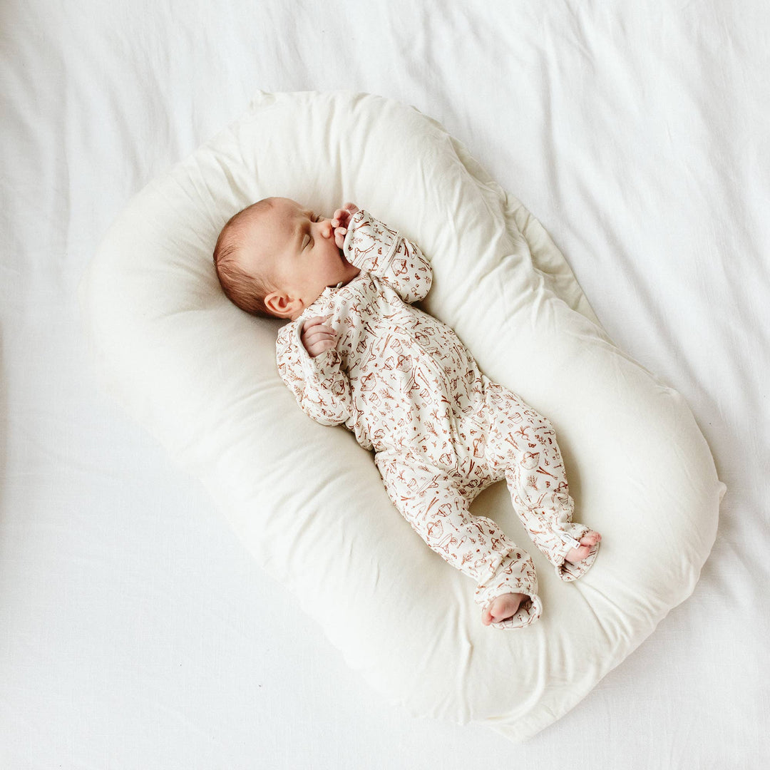 Goumi Viscose + Organic Cotton Changing Pad Cover - Cloud