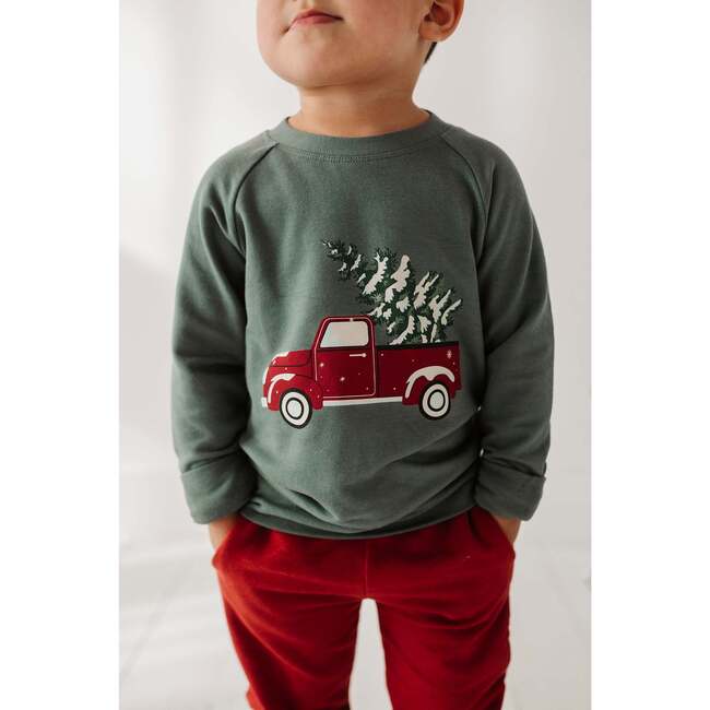 Babysprouts Raglan Sweatshirt - Holiday Truck