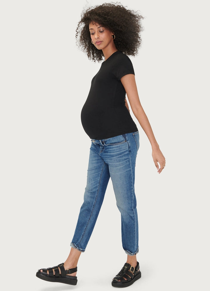 Hatch Collection The Boyfriend Maternity Jean - Indigo