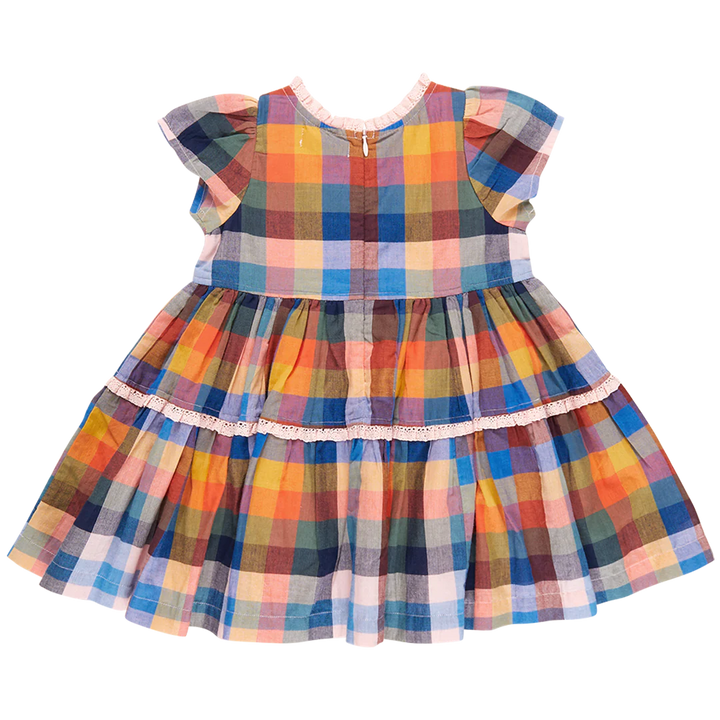 Pink Chicken Charlie Dress - Technicolor Check