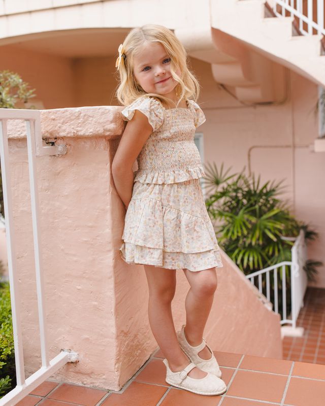 Rylee + Cru Tiered Mini Skirt - Summer Garden