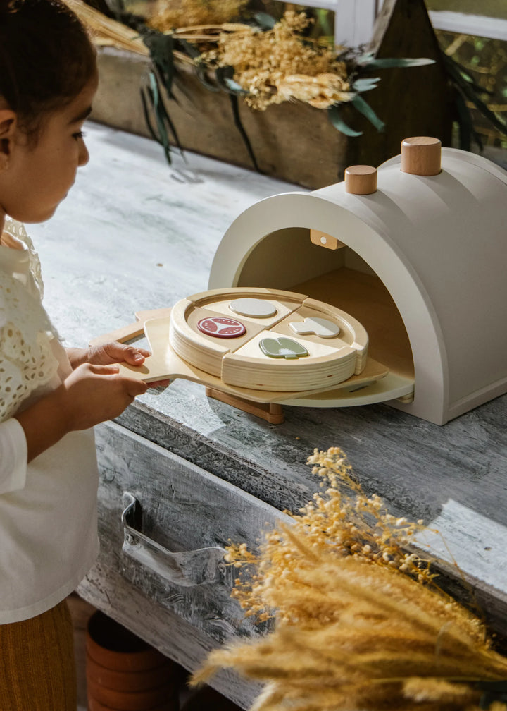 Coco Village Wooden Pizza Oven Playset And Accessories