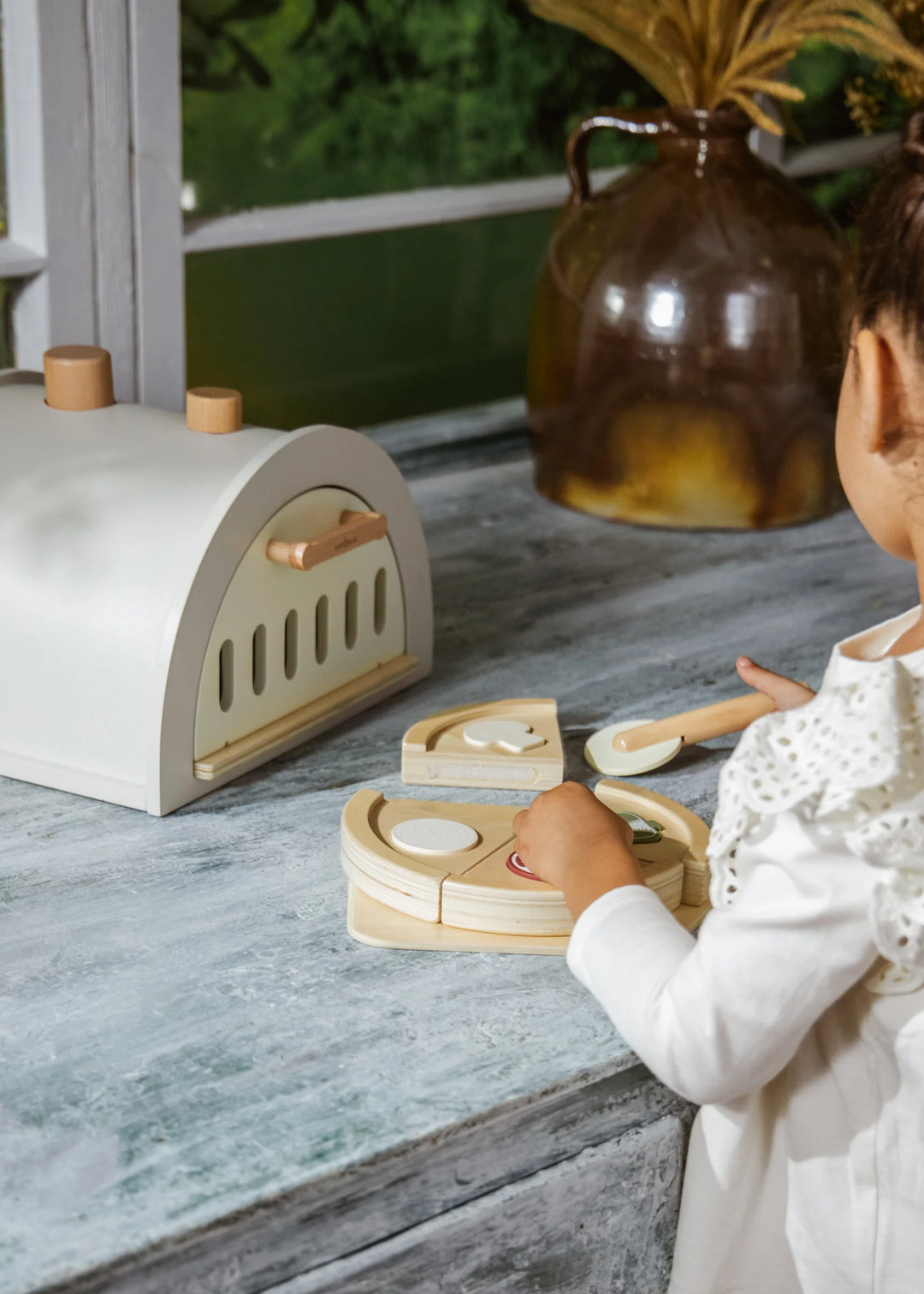 Coco Village Wooden Pizza Oven Playset And Accessories