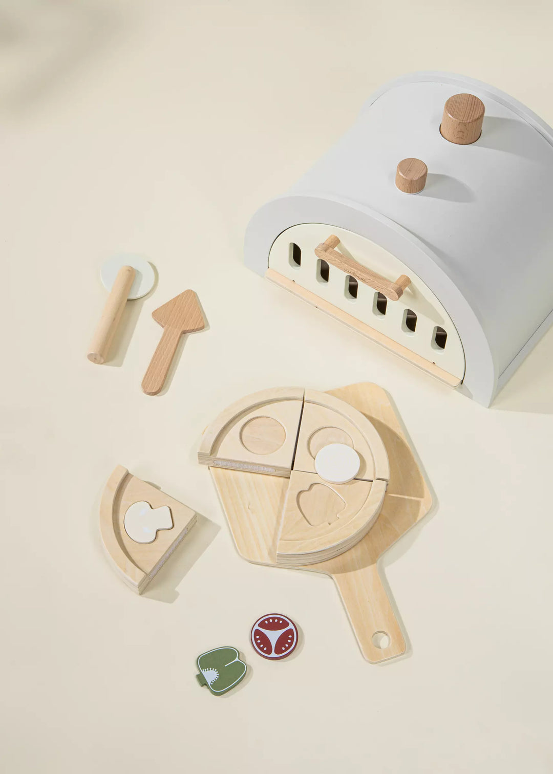 Coco Village Wooden Pizza Oven Playset And Accessories