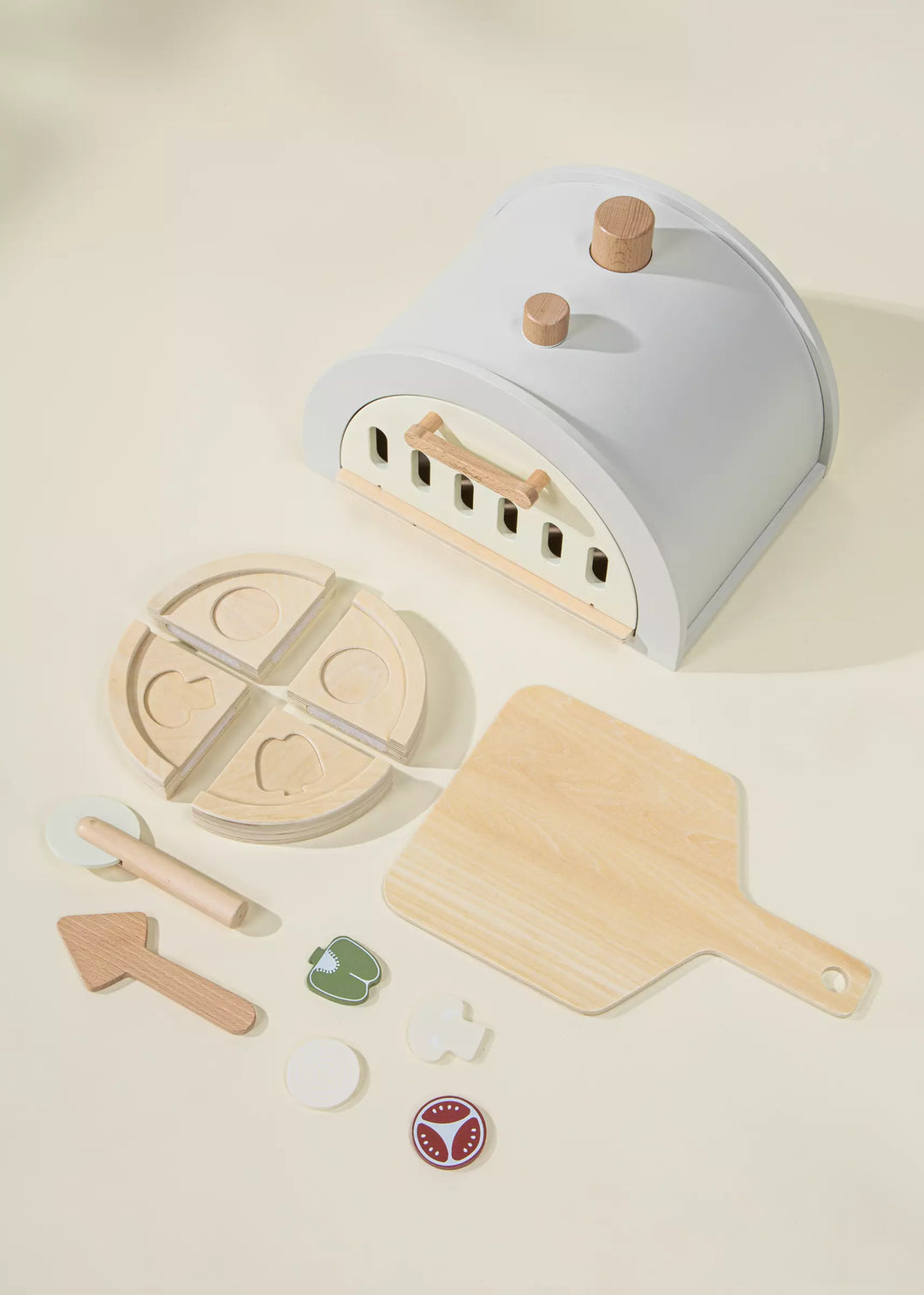 Coco Village Wooden Pizza Oven Playset And Accessories