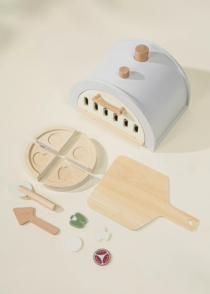Coco Village Wooden Pizza Oven Playset And Accessories