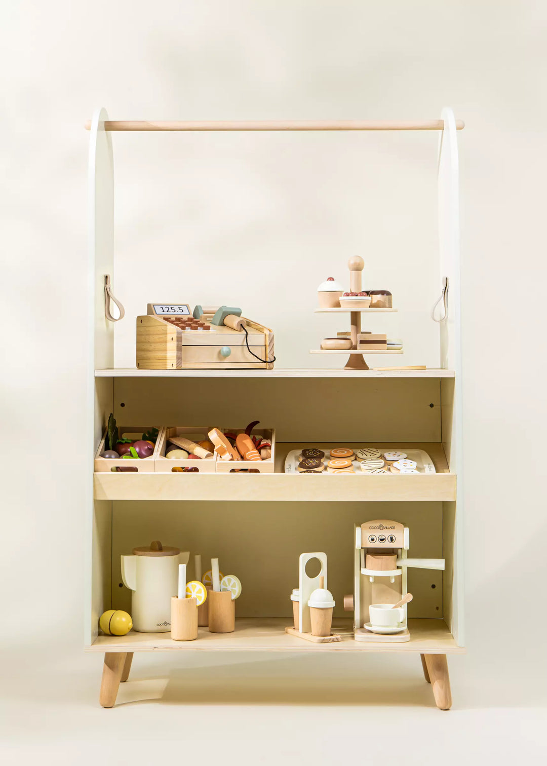 Coco Village Wooden Play Market & Theater Stand