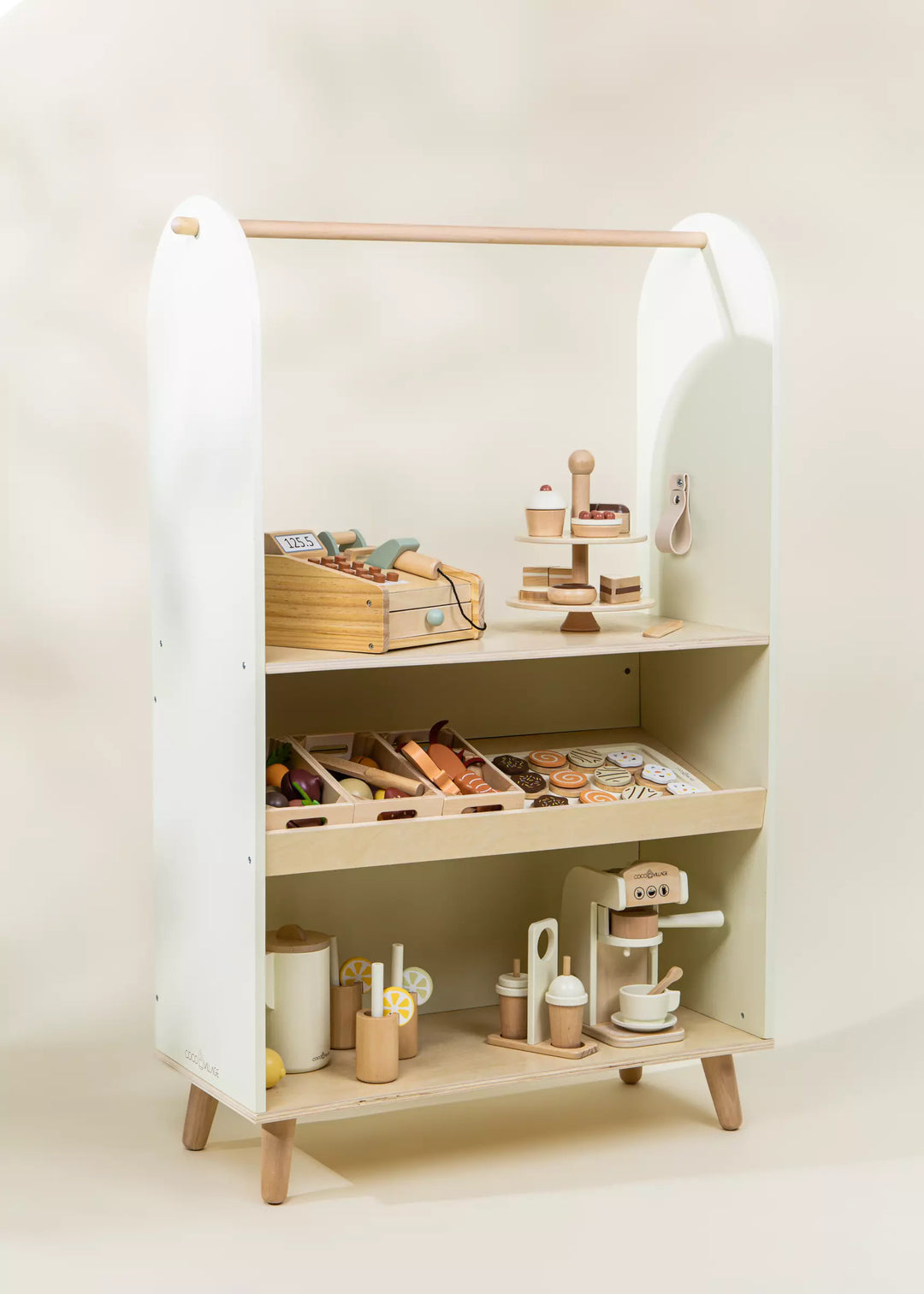 Coco Village Wooden Play Market & Theater Stand