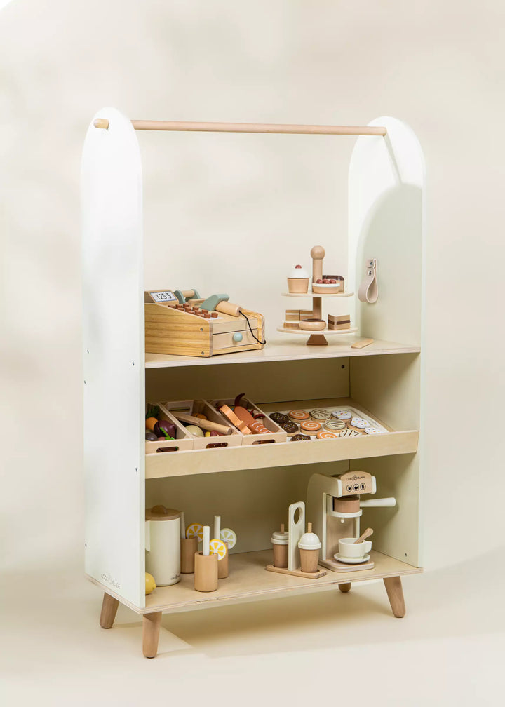 Coco Village Wooden Play Market & Theater Stand