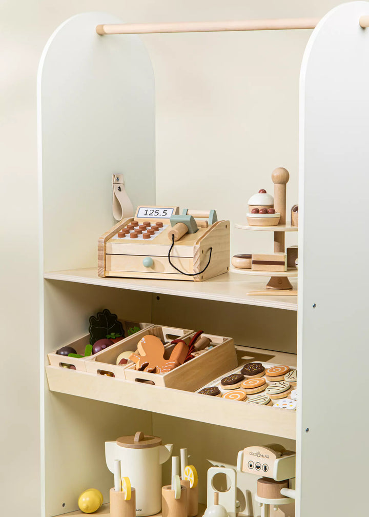 Coco Village Wooden Play Market & Theater Stand