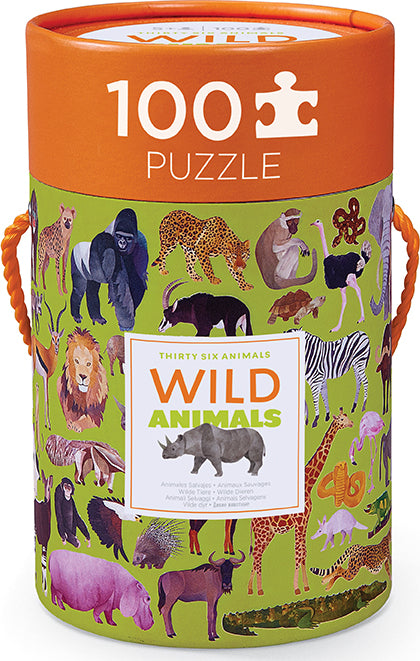 Crocodile Creek Wild Animals 100 Piece Puzzle