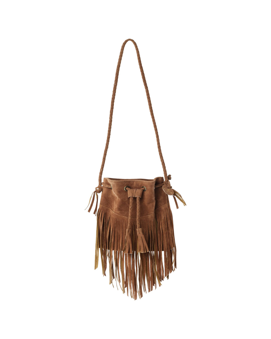 Rylee + Cru Fringe Crossbody Pure - Saddle