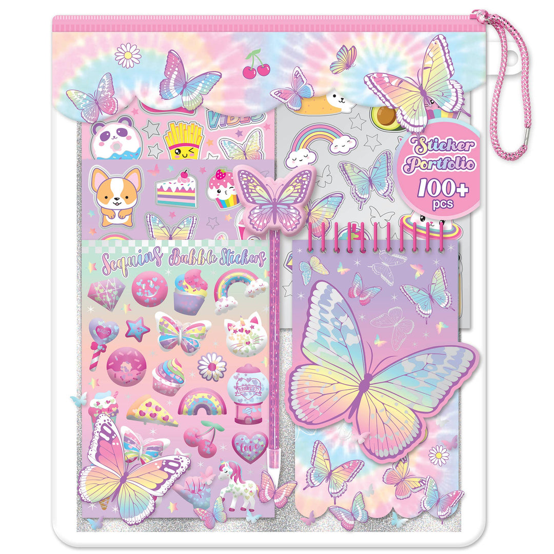 Hot Focus Sticker Portfolio - Tie Dye Butterfly