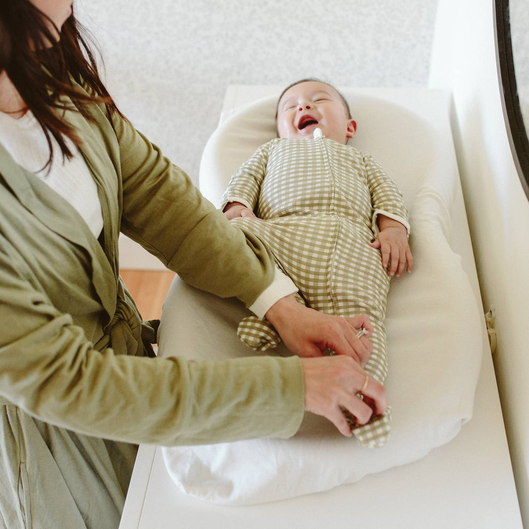 Goumi Viscose + Organic Cotton Changing Pad Cover - Cloud