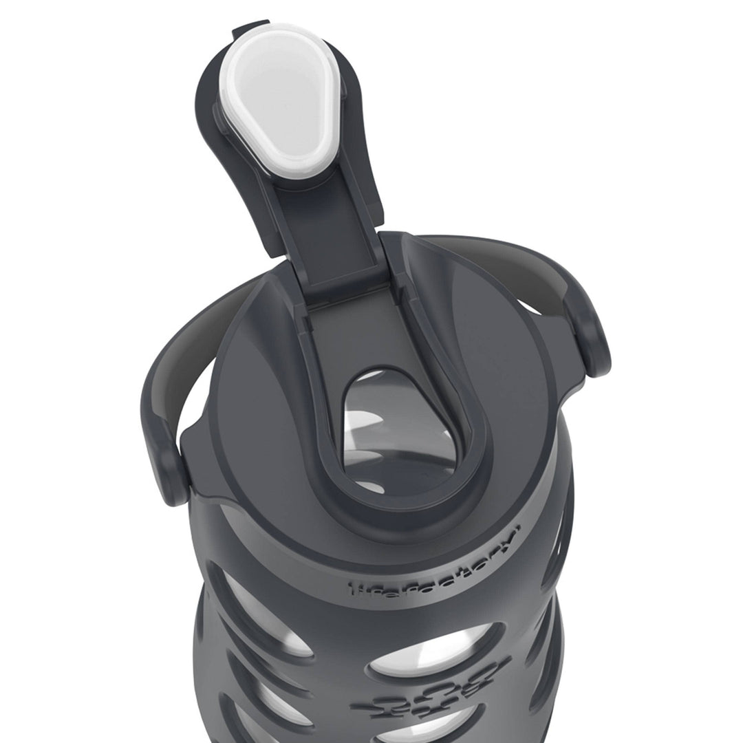 LifeFactory 22oz Glass Water Bottle Active Cap