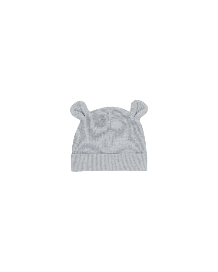 Quincy Mae Baby Bear Beanie - Heathered Dusty Blue