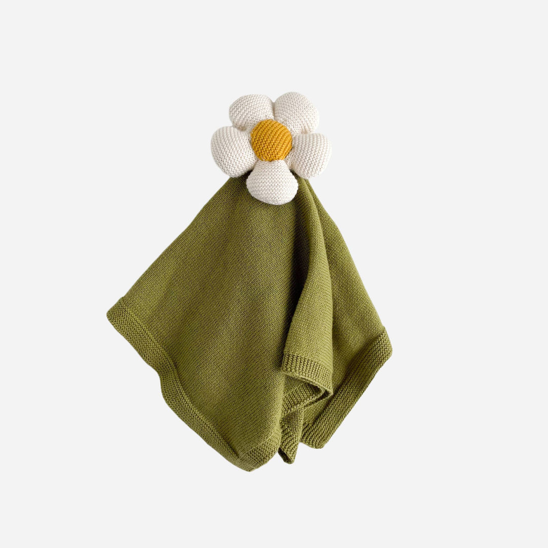 The Blueberry Hill Blanket Lovey -  Cream Flower