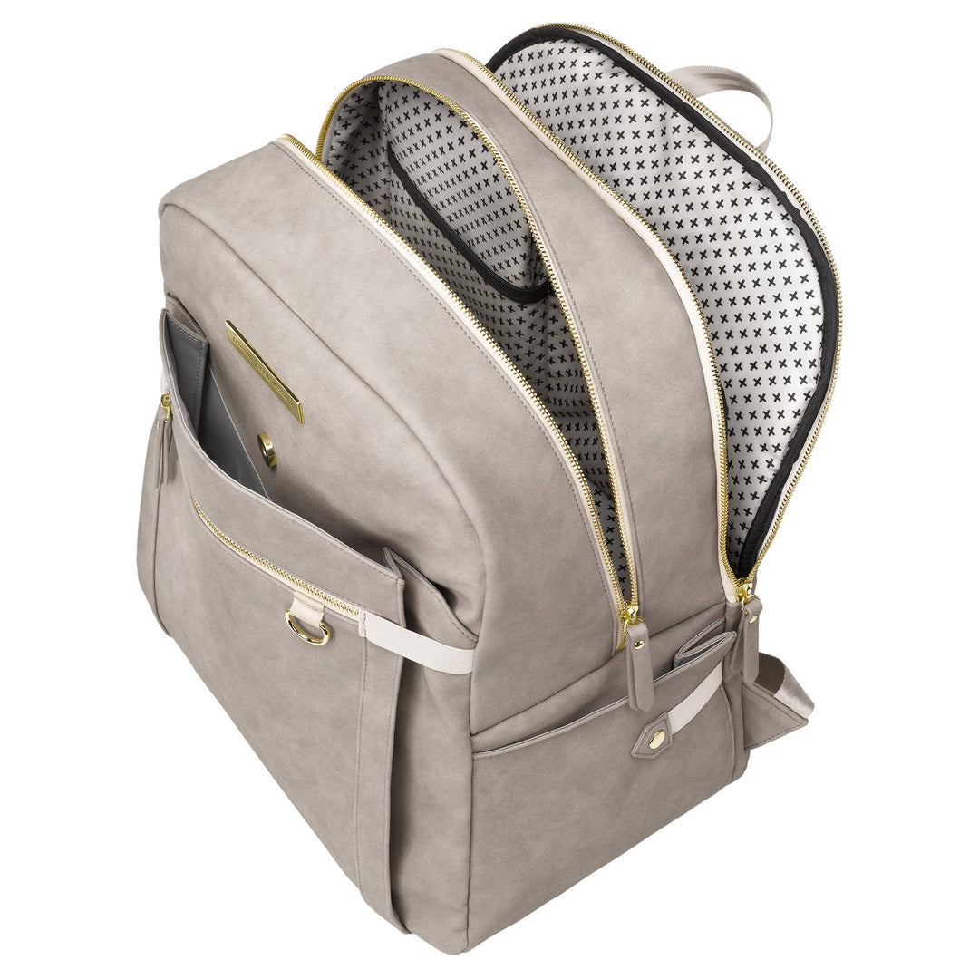 Petunia 2-in-1 Provisions Backpack - Matte Grey Leatherette
