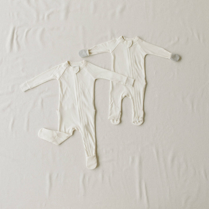 Goumi Grow With You Footie + Snug Fit - Cloud