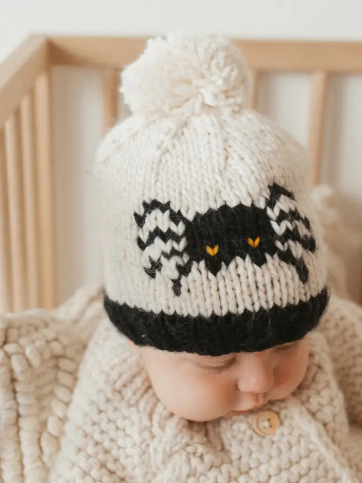 Huggalugs Spider Natural Beanie Hat for Baby, Kids