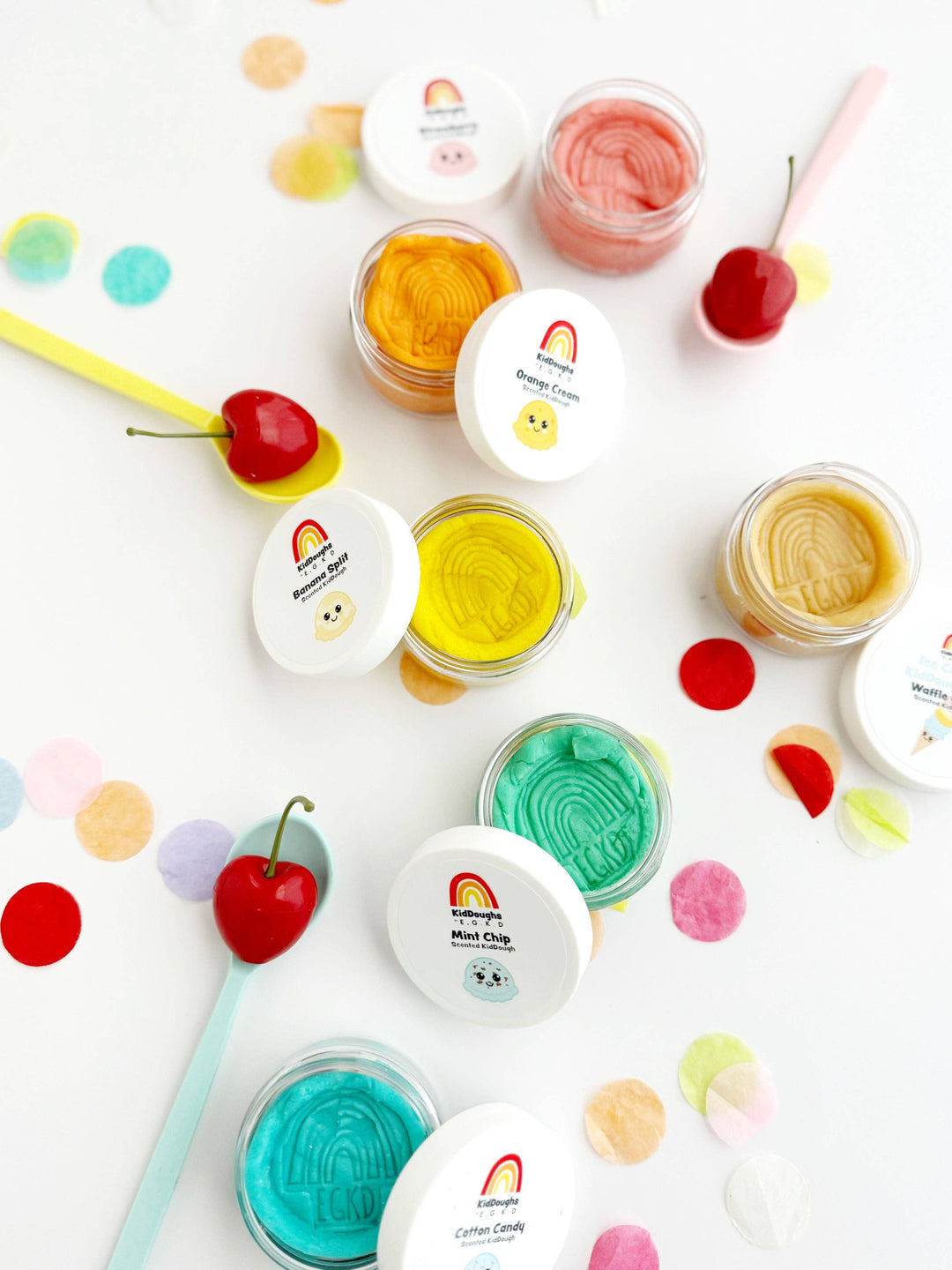 Earth Grown KidDoughs Ice Cream Mini KidDough Rainbow Set