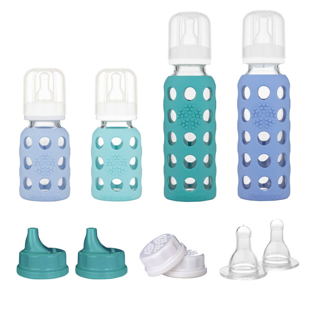LifeFactory 4 Glass Bottle Baby Starter Kit