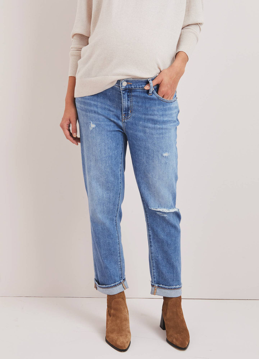Hatch Collection The Heritage Boyfriend Maternity Jean