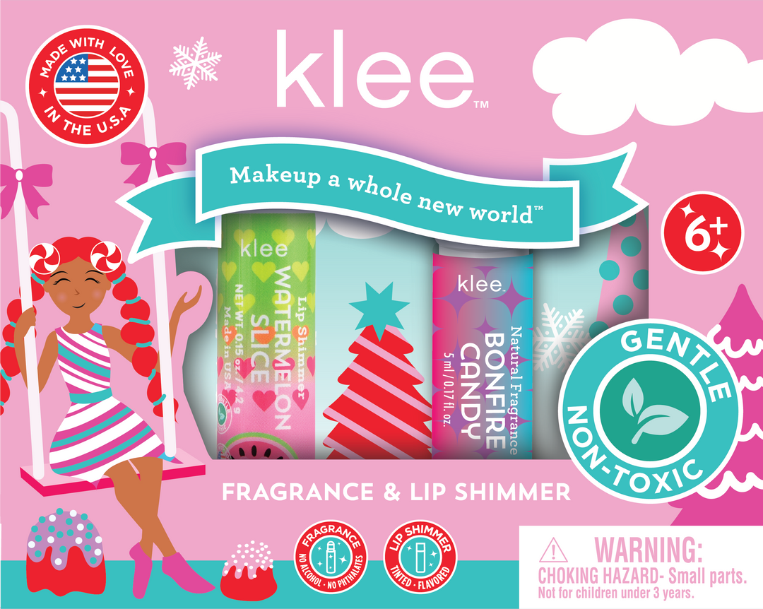 Klee Kids Bonfire Candy - Natural Fragrance Lip Shimmer Set